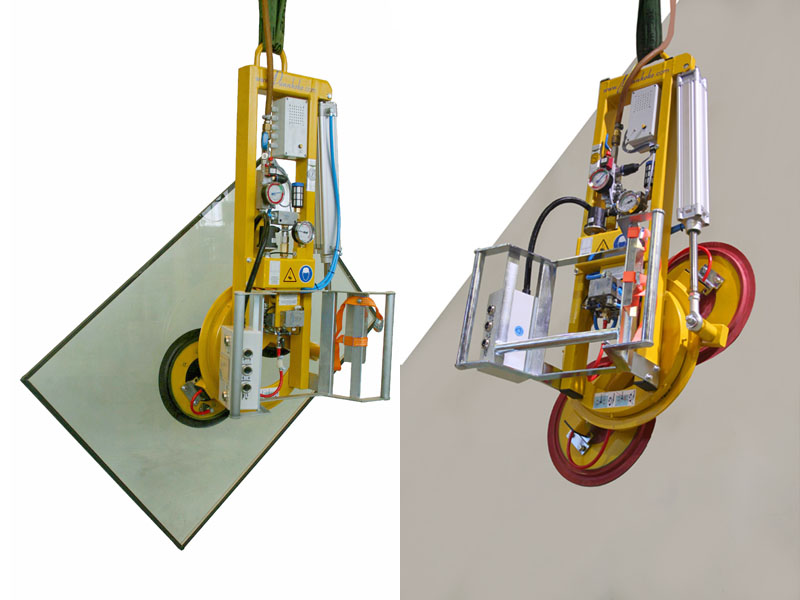 The 7025-MD2/E vacuum lifter is the one you need for the production of insulating glass or for window production, where the spacing between suction cups should be as small as possible.