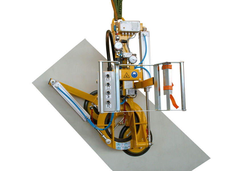 The 7025-MD2/E vacuum lifter is the one you need for the production of insulating glass or for window production, where the spacing between suction cups should be as small as possible.