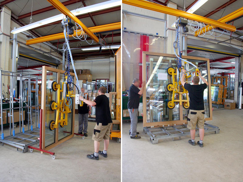 Vacuum lifter Vacuum lifter 7025-MDS4/E used in window production